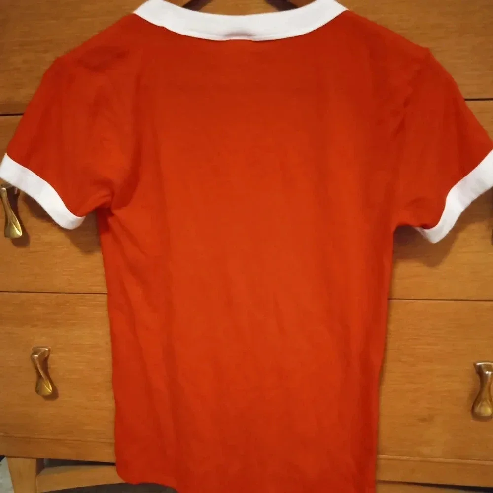 Victoria's Secret Pink red bling baseball t shirt top size xs small - Picture 3 of 4